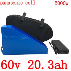 60V litiumbatteri elektrisk scooter 2000w 20ah cykel ebike användning Panasonic cell