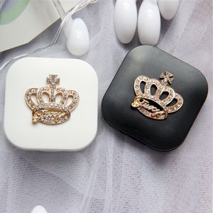 Andra modetillbehör 1pc Box Travel Portable Case Kit Rhinestone Crown Storage