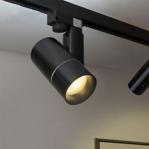 DHL Modern LED-spår Spotlights COB taklampor 360 + 180 Vinkeljusterbar AC85-260V 5 / 7W Belysningsarmaturer Vardagsrum