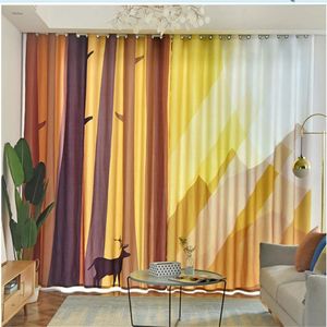 3d curtains gold curtains Modern minimalist curtain bedroom living room high-end light luxury personality blackout curtain