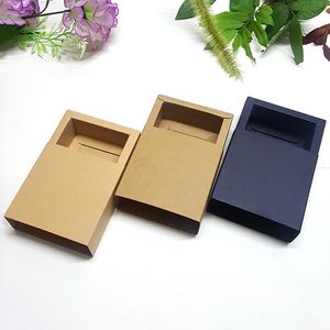 Free shipping Various sizes Kraft Boxes Drawer Boxes New Year Gift Boxes Square Accessories Electronics Packaging lin4492