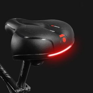 Bicycle Saddle with Tail Light Thicken Widen MTB Bike Gel Extra Comfort Bike Hollow Cycling dropshipping