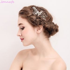 Wholesale- Gold Leaf Hair Comb Wedding Accessories Hair Piece Bridal Flower Combs Jewelry Women Headwear