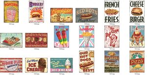 new BBQ food shop painting metal tin signs Farm eggs milk iron chic vintage signs arts Bar Pub shop wall arts decoration