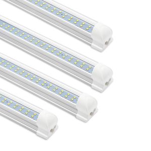 Wholesale tube lights bulbs resale online - 100W ft Led Shop Light Fixture Double Row T8 Integrated foot Led Bulbs High Output Tube Light Plug and Play for Garage Workshop