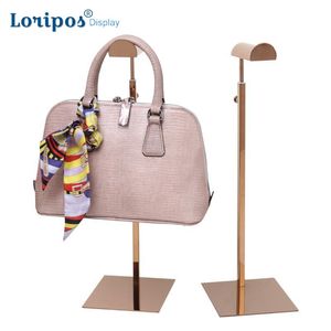 Rostfritt stål väska krok för skrivbord på väskkrokhängare handväska display hänghylla för bord display rack metall justerbar höjd