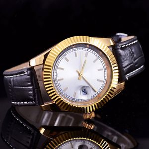 relogio masculino herrklockor Lyxig klänning designer mode Black Dial Calendar guld Armband Viklås Master Man 2021 presenter par