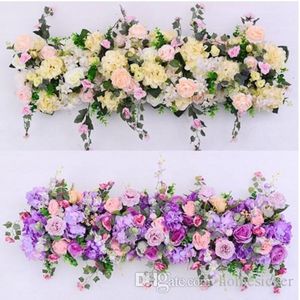 Guia Artificial Silk Rose Row DIY Estrada Arco do casamento Decoração Flor Artificial Abertura Estúdio Props Flower Dress Up
