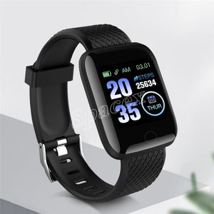Flera f￤rger 116 plus smart klocka armband 1,44 tum hj￤rtfrekvensmonitor l￤tt vikt design sport smart armband med detaljhandelspaket