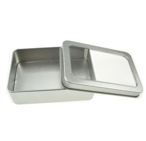 10.7*7*3cm Open Window Metal Storage Cases, Tin Boxes Steel display packaging can pm