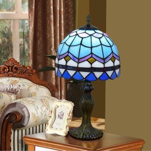 high-end blue table lamps high quality Mediterranean light bedroom bar restaurant color matching bedside lamp Selling