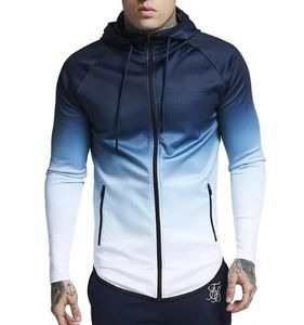 Men's fitness sport Jacket Winter Spring Gradual Change Overcoat Warm Long Sleeve Top Sale running chaqueta hombre