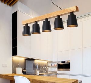 Modern Pendant Lights Wood LED Kitchen Lights LED lamp Dining Room Hanging Lamp Ceiling Lamps Lighting Fixtures for Long Table MYY
