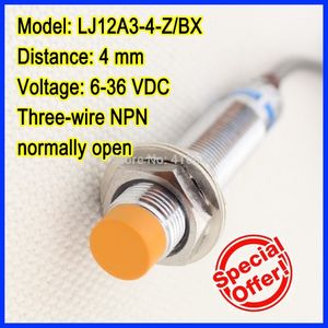 Frete Grátis Genuine LJ12A3-4-Z / BX 4mm Interruptor de Proximidade Indutivo Três fios NPN normalmente aberto