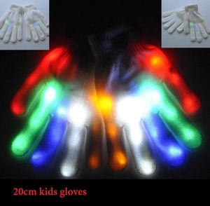 children LED Flash Gloves Five Fingers Light Ghost Dance Black Bar Stage Performance colorful Rave Light Lighting Gloves Glow Flashing toy