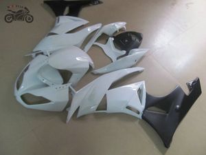 Free Custom Motorcycle fairing kits for Kawasaki Ninja ZX-6R 2009 2010 2011 2012 white black Chinese body repair fairings ZX-6R ZX636 09-12