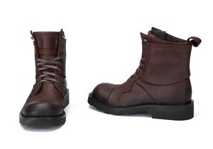 Höst och vinter Europa och USA Handgjorda Retro Mäns Runda Äkta Läder Stövlar Squat Outdoor High Desert Boots