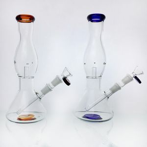 boschetto bong di base di sede di acqua da becher 10 '' tubo d'acqua in vetro bong di vetro borosilicato per fumare tubi di bong d'acqua per becher con bocchino svasato