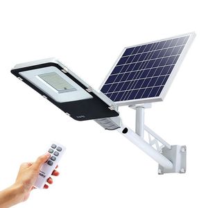 Solar Street Light Outdoor LED Flood Lights Lamp with Remote Control Timing High Brightness Dusk to Dawn Security Lighting for Yard Garden