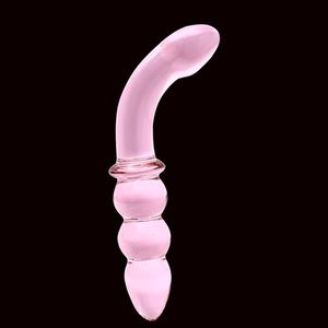Wholesale Anal Dildo Bead Glass Crystal Butt Plug Vagina Stimulation Anal Plug Sex Toys for Women Sex Products Female Masturbation