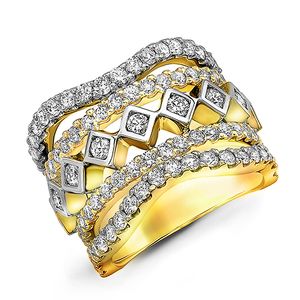 Splendida geometrica Hollow Shape Wedding gioielli etnici Donne Anello Linea completa di Bling fuori ghiacciato di moda femminile nobile Gifts