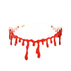 Партии для вечеринок Хэллоуин ужасный капля крови капля воротник костюма ожерелье украшение