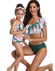 baddräkt 2020 sjöjungfru en bit hög midja flash mamma dotter förälder barn print sexig yakuda flexibel stilig leopard print bikini set