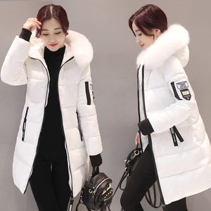 Mulheres grossas parkas algodão com capuz longo jaqueta de inverno roupas femininas casaco quente senhoras outwear casaco feminino