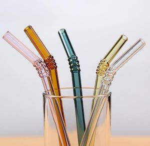 100ピース特別な微細な湾曲ガラス環境ガラス健康ベイビーの飲みのアートストローガラスを飲むと環境に優しいSN1194