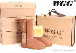 الدافئة في فصل الشتاء GGD لحم الوز كلاسيكي أستراليا أحذية تل ماء جلد البقر جلد طبيعي أحذية الثلج بيلي BOWKNOT الدافئة أحذية للنساء