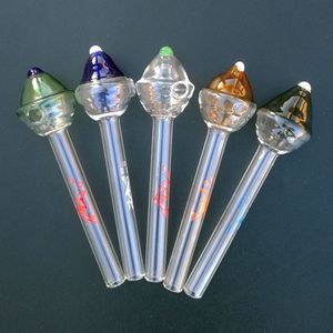 6 Inch Long Glass Smoking Pipes Multicolor Pyrex Glass Oil Burner Pipes Straight Tube Wax Dab Tool Hand Pipes Smoking Accessories SW43