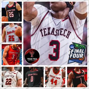 TTU Texas Tech 2020バスケットボール＃0 Kyler Edwards 1 Shannon Jr. 15 Kevin McCullar 22 TJ Holyfield Ramsey Mens Youth Kid Jerseys 4xl