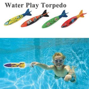 4pcs outdoor beach Pool Water toys Dive torpedo throwing toys shark Funny toys for Children boys girls in summer