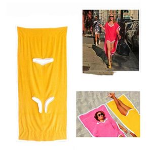 Towelkini Beach Changing Bathrobe Bath Towel Poncho Quick Dry Outdoor Sports Adult Swimsuit Swimming Towel 180*75cm CCA11796 100pcs