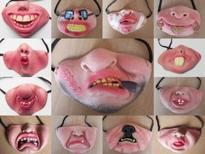 Funny Halloween Scary Mask Party Clown Adults Latex Cosplay Half Face Costume Partys Masks Face Decor