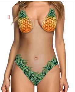 NYHET Hemkläder frukt pyjamas Baddräkt Europa och Amerika sexig melon hudfärg dam bikini baddräkt i ett stycke