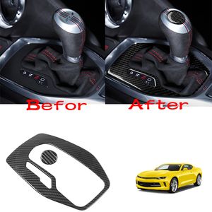 ABS CAR Gear Shift Cover Trim Dekoration Tillbehör till Chevrolet Camaro 17+ Kolfiber