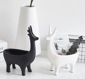 Modern Minimalistisk hjorthartsledning Skål Tjejrum Bedside Skåp Sovrum Praktiska Trinkets Ornaments