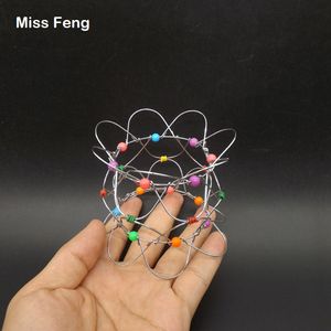 Wholesale trick gadgets toys resale online - H214 Flower Flower Metal Ring Puzzle IQ Brain Teaser Test Toy Kid Gift Mind Game Magic Trick Iron Gadget
