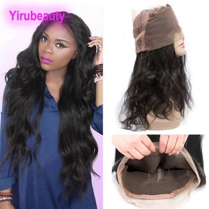 Peruvian Virgin Human Har 360 Lace Frontal Body Wave Top Stängningar Hårförlängningar 80-100g/Piece Lace Frontals Weaves