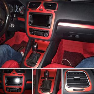 Para Volkswagen VW Scirocco / Eos Interior Central de Controle Central Painel Punho de Porta Carbono Adesivos Decalques Accessorie