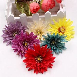 7cm hochwertige Viskose Chrysantheme Hochzeit Haus Vase Dekorationen DIY Kranz Geschenkbox Clip Clip Blume Real Touch GB734