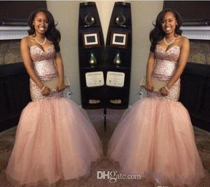 Sweetheart Backless intage Aso Ebi Party Dresses 2023 New Peach Blingbling Sequins South Africa Black Girl Backless Mermaid Prom Dresses