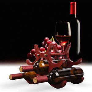 Creative Wooden Style Wine Rack 6 st Vinhållare Vinflaska Display Stand Organizer Bar Storage Racks presenterade