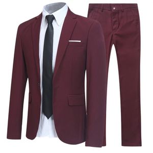 Düğün smokin yeni erkek takım elbise iki parçalı (ceket + pantolon) erkek iş ince casual erkek gençlik damat custom made takım elbise