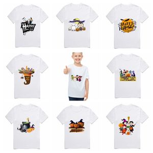 Kids Designer Clothes Boys Halloween Shirts Cotton Toddler Girls T Shirts Short Sleeve Children Tops Pumpkin Tees 38 Designs DW4114