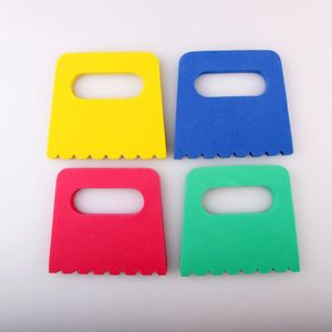 Kids Plastic Scraper Colorful Pigment Modeling Accessories EVA Pigment Scraper Art Supplies Children Drawing Toys Set of 4