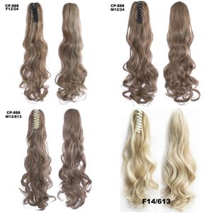 Curly Snythetic Hair Ponytail Big Curly Hairpieces Blonde Color 22inch Hair Ponytail Horse Tail Hair Extensions