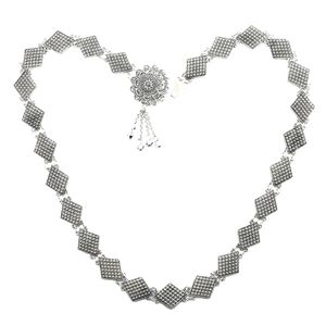 نيو نيو هندسي الماس فلورس رجعية زهرة جرس قلادة سلسلة الخصر ملحقات الرقص سلسلة الخصر هدية المجوهرات