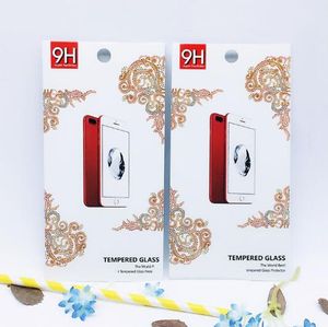 Retail Package Boxes Förpackning för Premium Tempered Glass Screen Protector för iPhone XR XS Max X 8 Plus Samsung S6 OEM